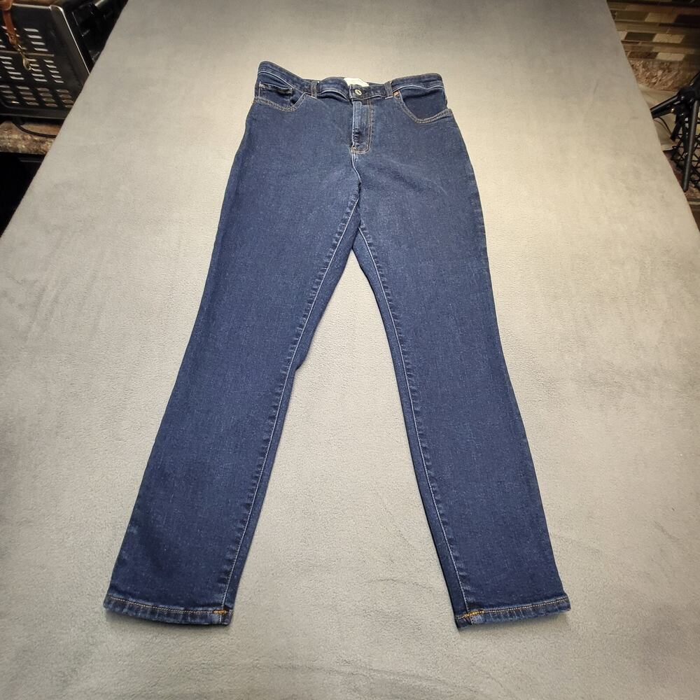 Abercrombie And Fitch Jeans Womens 12 Blue High Rise Skinny Leg Ankle Distressed